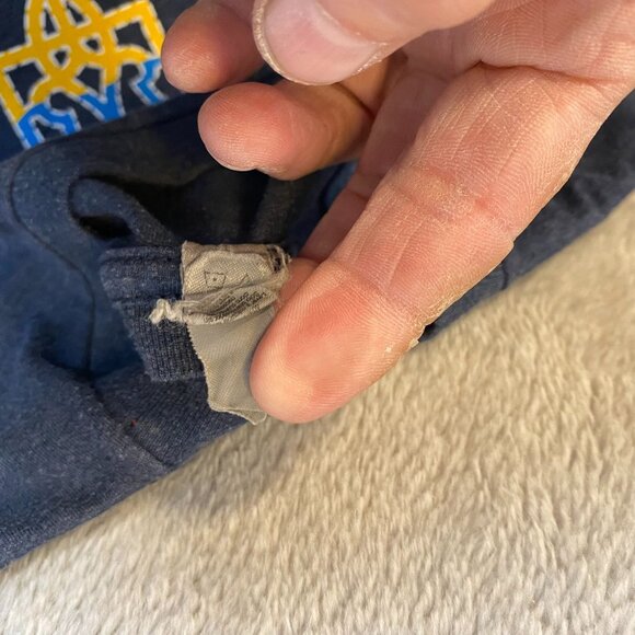 Ukrainian Pirate T-Shirt Navy Blue Graphic Tee Mens M Next Level Cotton Blend - Picture 8 of 9